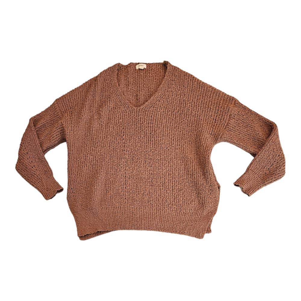 Debut XS Light Brown Long Sleeve Pullover Sweater